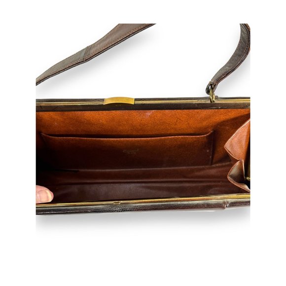 1950s/60s reptile lizard handbag by Escort - Picture 7 of 9